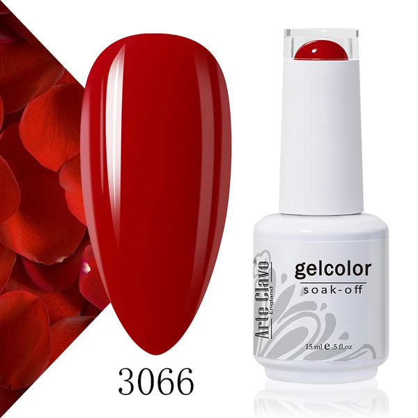 ArteClavo 15ml Nude Pink Colors Gel Nail Polish Hybrid Gel Lak Nail Polish New White Nail Art Vernis Varnish UV Top Manicure Set