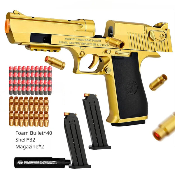2025 Shell Ejecting Toy Gun Educational Toy Soft Bullet Blaster for Boys Adults Airsoft Pistol Children Birthday Gift