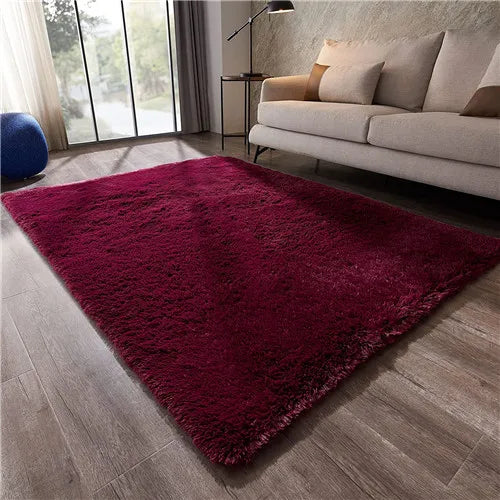 Soft Fluffy Area Rug Shaggy Living Room Carpet Fuzzy Grey purple Rugs Anti-Skid Furry Comfy Bedroom Rugs Home Decor Floor Carpet