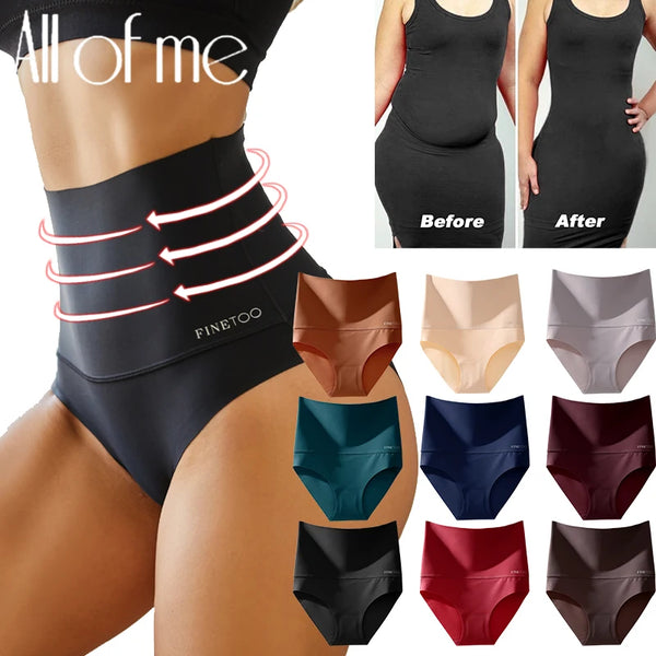 Bodyshaper High Waist Seamless Panties Women Underwear Anti-bacteria Soft Crotch Briefs for Female Intimates Lingerie Shapewear