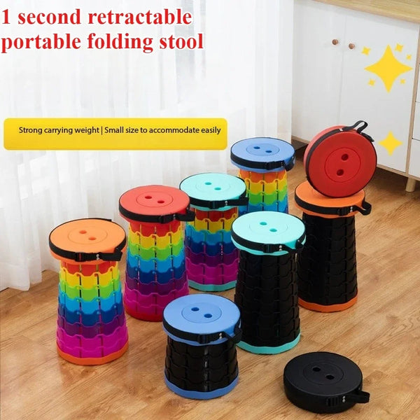 [Source Factory]Upgraded Foldable Stool With Carry Bag Adult Multi-Scene Use Portable Seat For Subway Queuing Outdoor Activities