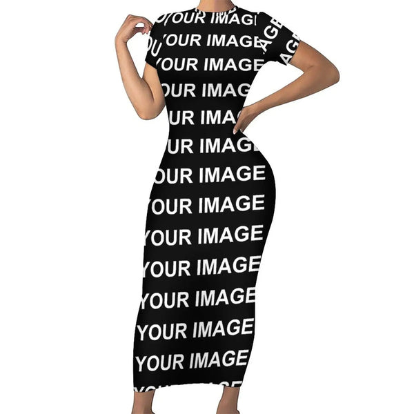 Your Image Customized Dress Short Sleeve Custom Made Design Aesthetic Maxi Dresses Sexy Bodycon Dress Custom Oversized Clothes