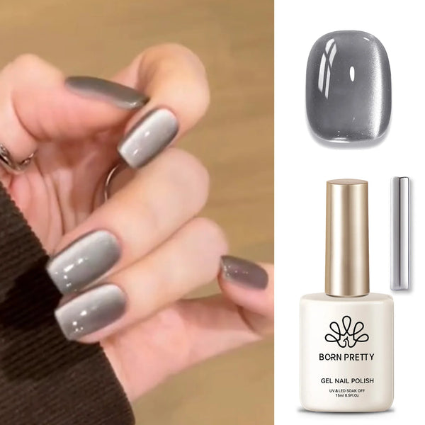 BORN PRETTY 15ml Tuberose Auroras Cat Magnetic Gel Nail Polish Gold Glitter Shine Soak Off UV Gel Nail Art Varnish NailSupplies