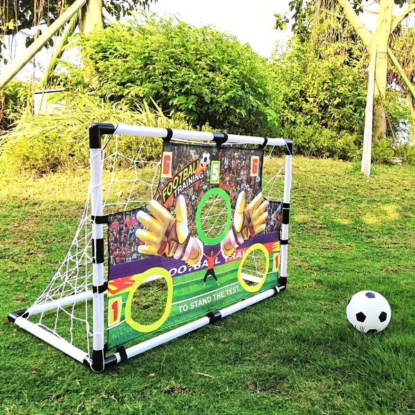 1 Set Fabric Retainer Scoring Soccer Goal Collapsible Portable 88CM Soccer Goal Sleeve Assembly Ball Inflator